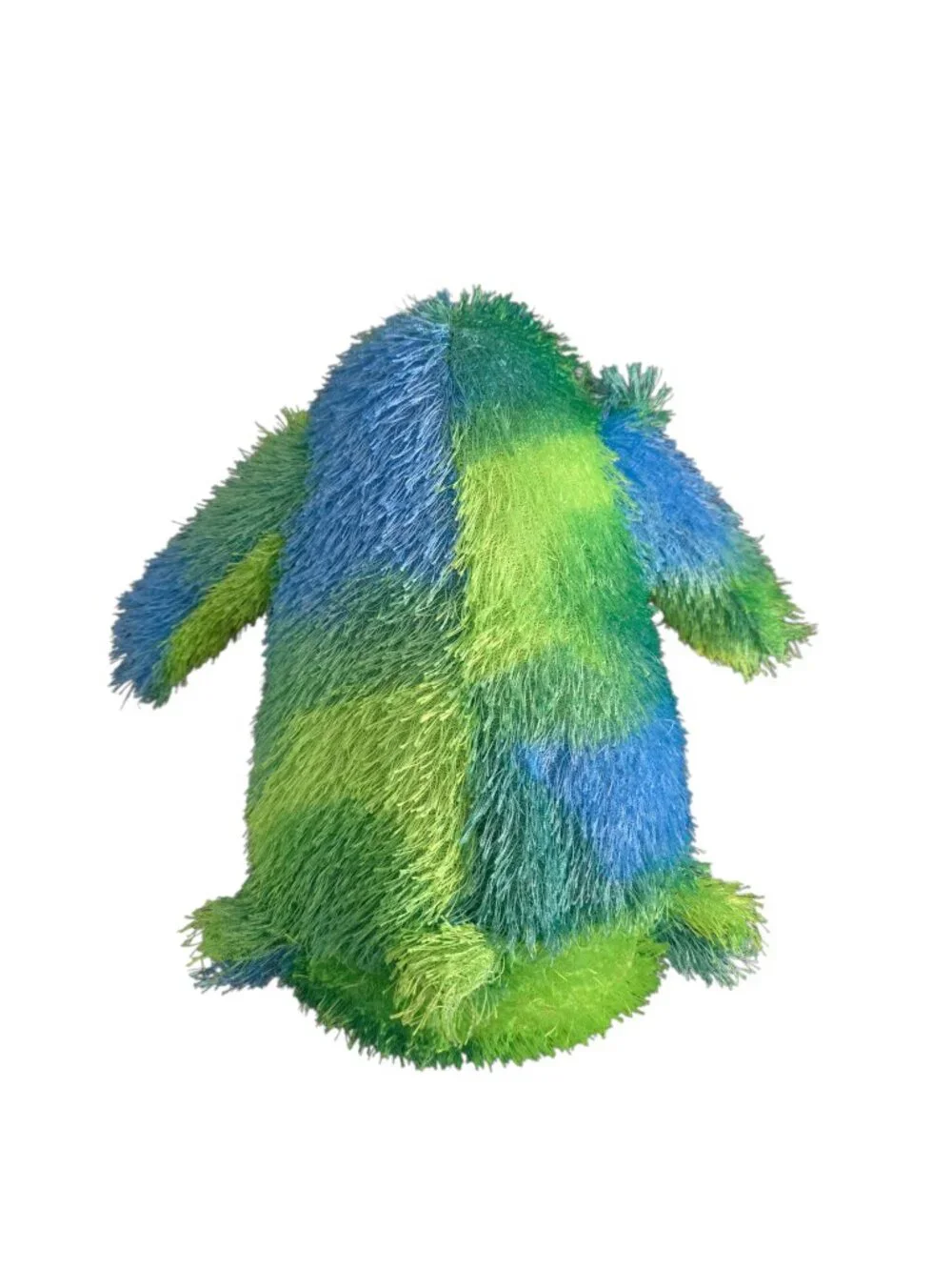 Furgle Frog Plush Monster Zipper Pouch Hidden Pocket Blue Green Stuffed Animal